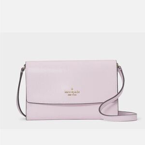 Kate Spade New York Perry Leather Crossbody Bag Pale Amethyst